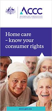 Home care - know your consumer right brochure cover