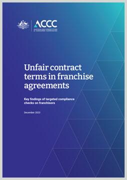 Unfair contract terms in franchise agreements cover