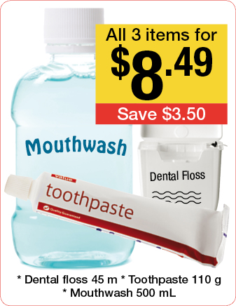 Images shows price label for dental kit