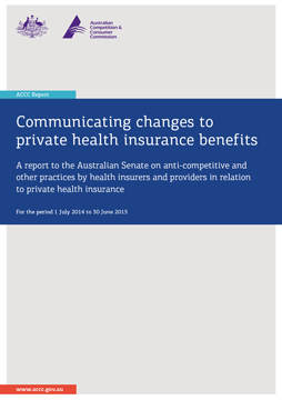 Communicating changes to private health insurance benefits