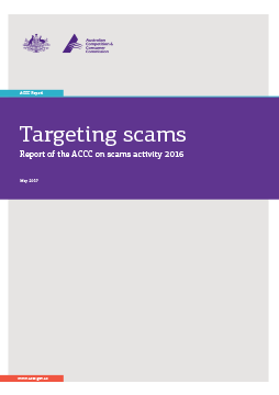 Targeting scams report 2016 cover