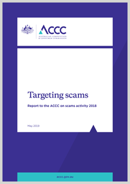 Targeting scams: report of the ACCC on scam activity 2018 cover