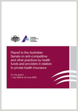 Private health insurance report 2008-09 cover
