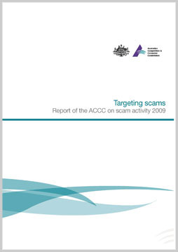 Targeting scams: report on scam activity 2009 cover