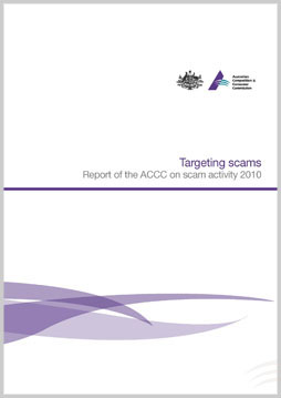 Targeting scams: report on scam activity 2010 cover