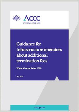 Guidance for infrastructure operators about additional termination fees cover