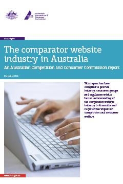 The comparator website industry in Australia cover