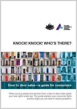 Door to door sales - a guide for consumers cover