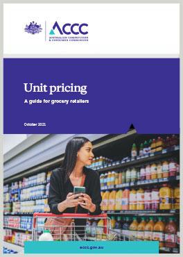 Unit pricing: a guide for grocery retailers cover