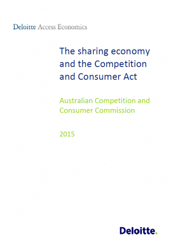 The sharing economy and the Competition and Consumer Act