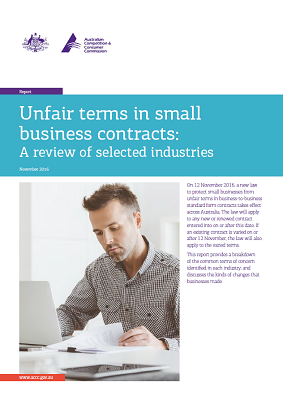 Unfair terms in small business contracts