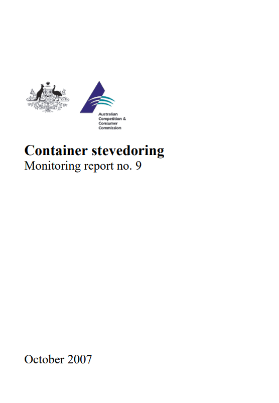 Container Sevedoring Monitoring Report no 9 cover