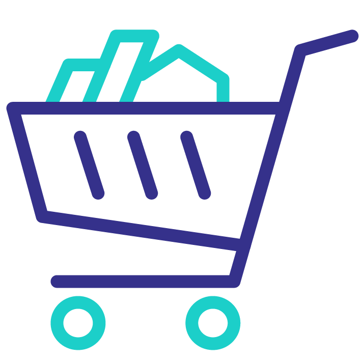 Icon of supermarket trolley
