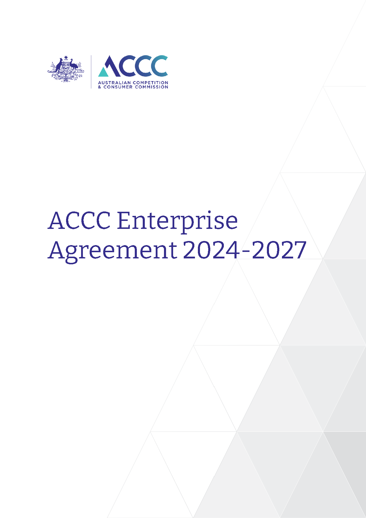 ACCC enterprise agreement 2024-27 cover