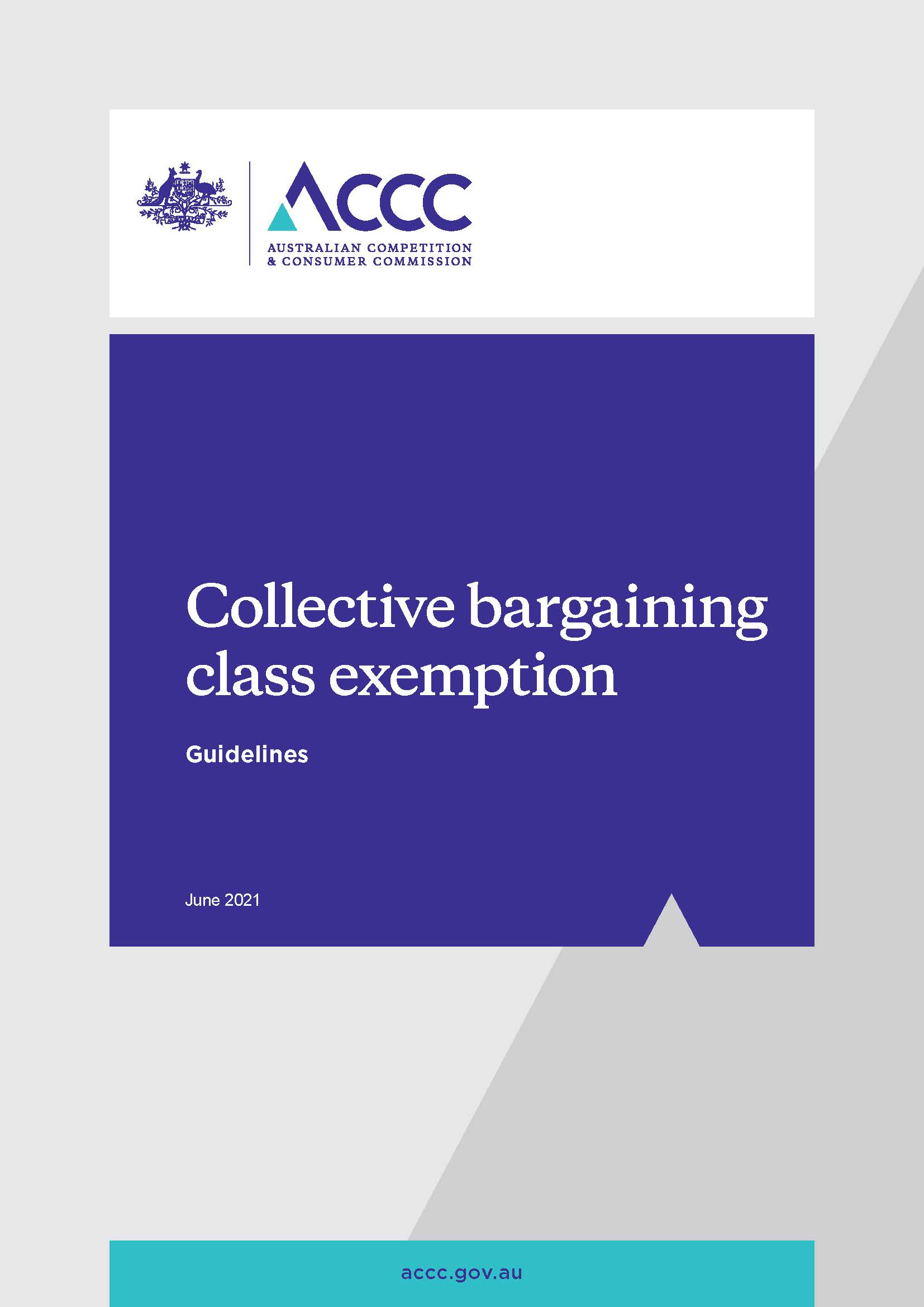 Collective bargaining class exemption guidelines cover