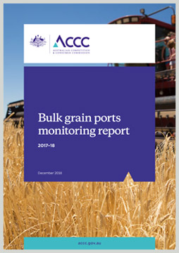 Bulk grain ports monitoring report 2017-18 cover