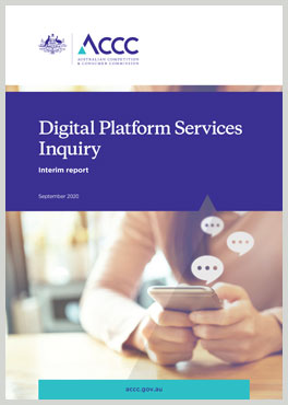 Digital platform services inquiry - September 2020 interim report cover