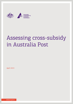 Assessing cross-subsidy in Australia Post 2013-14 cover