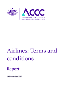 Airlines: Terms and conditions report cover