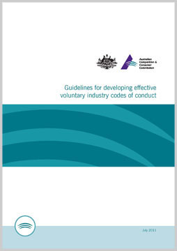 Guidelines for developing effective voluntary industry codes of conduct cover