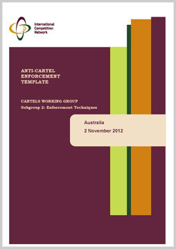 ICN anti-cartel enforcement template cover