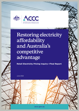 Restoring electricity affordability & Australia's competitive advantage cover