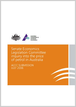 Senate Economics Legislation Committee inquiry into the price of petrol in Australia cover