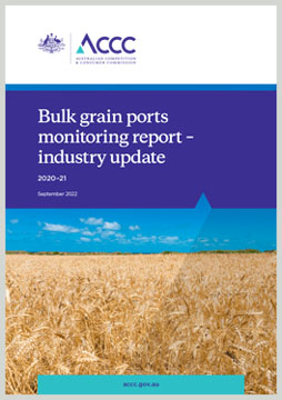 Bulk grain ports monitoring report - industry update - 2020-21 cover